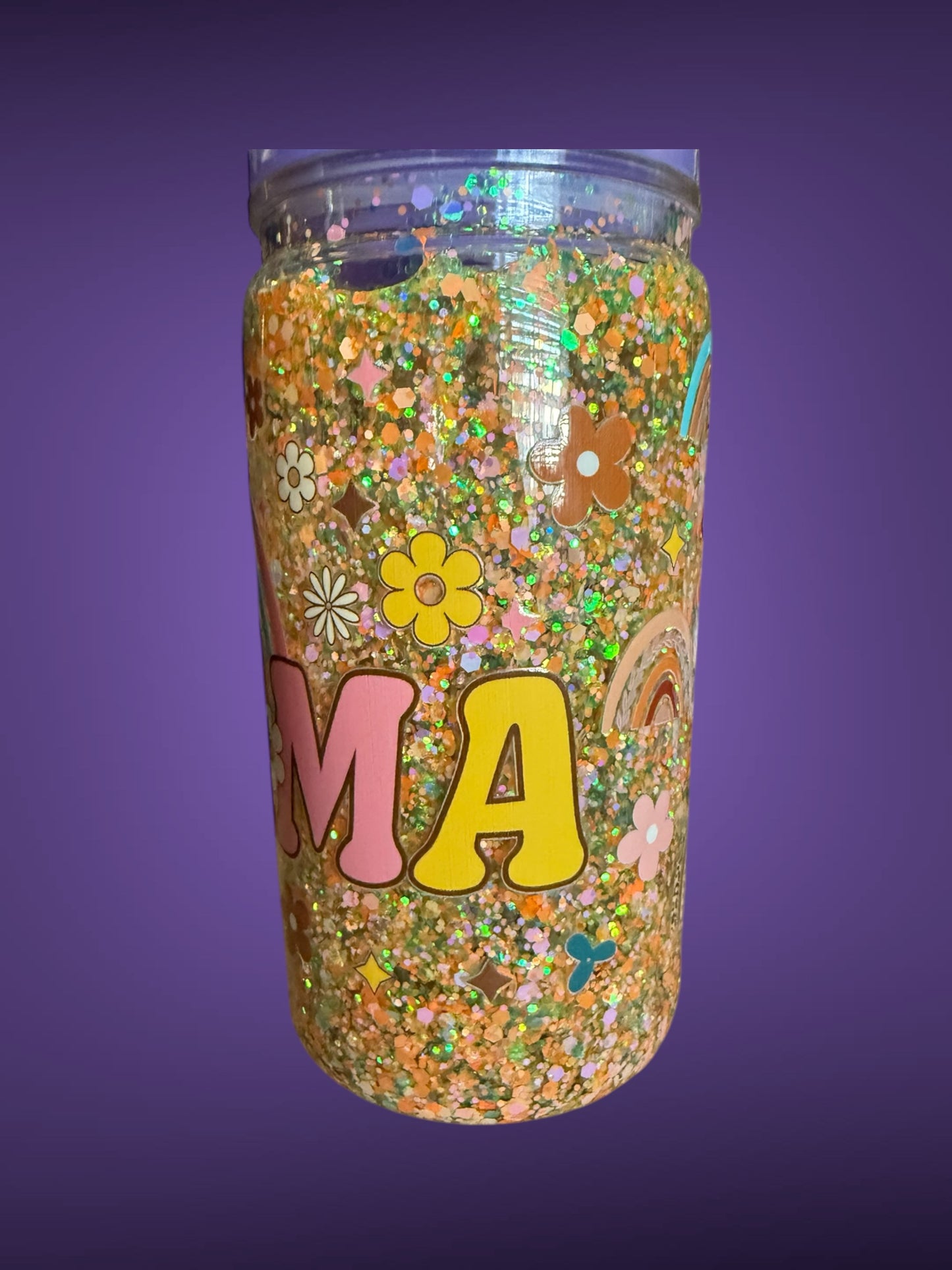 16oz Acrylic Snow Globe Cup