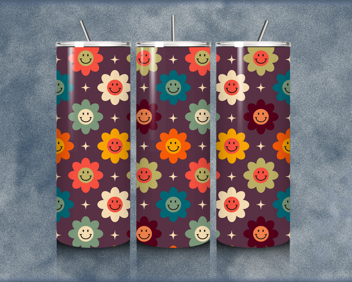 Retro Smiley 20oz Sublimation Tumbler
