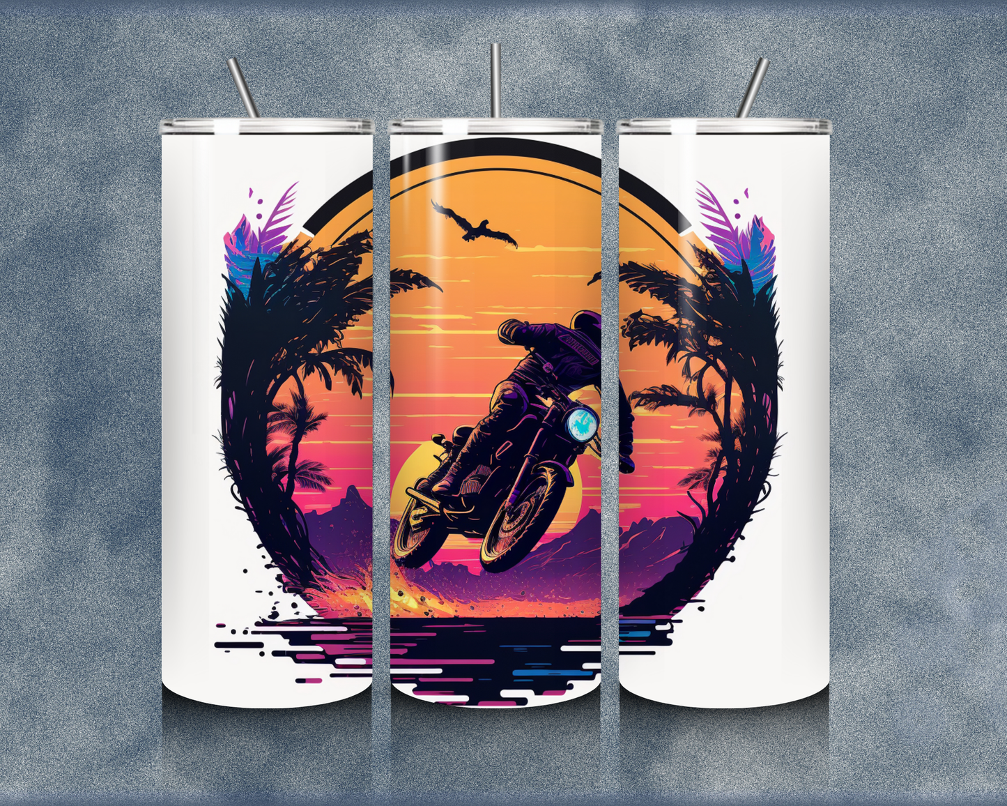 Motorcycle 20oz Sublimation Tumblers