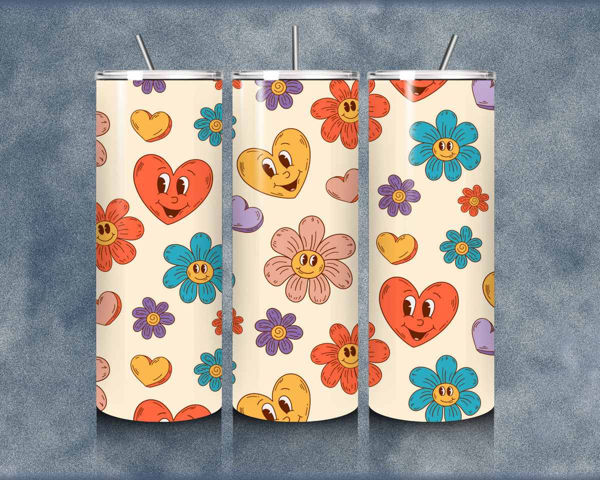 Retro Smiley 20oz Sublimation Tumbler