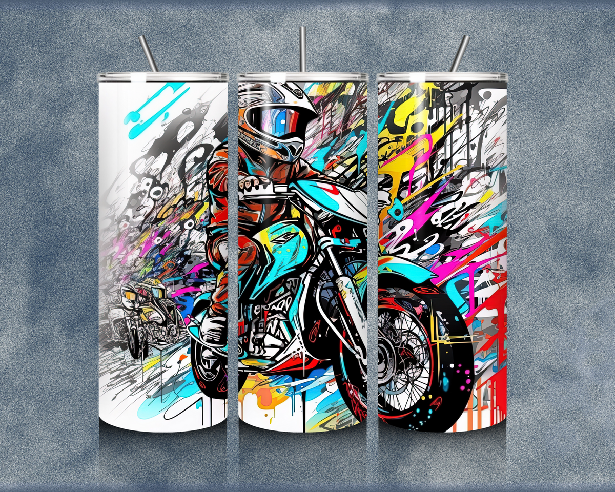 Motorcycle 20oz Sublimation Tumblers