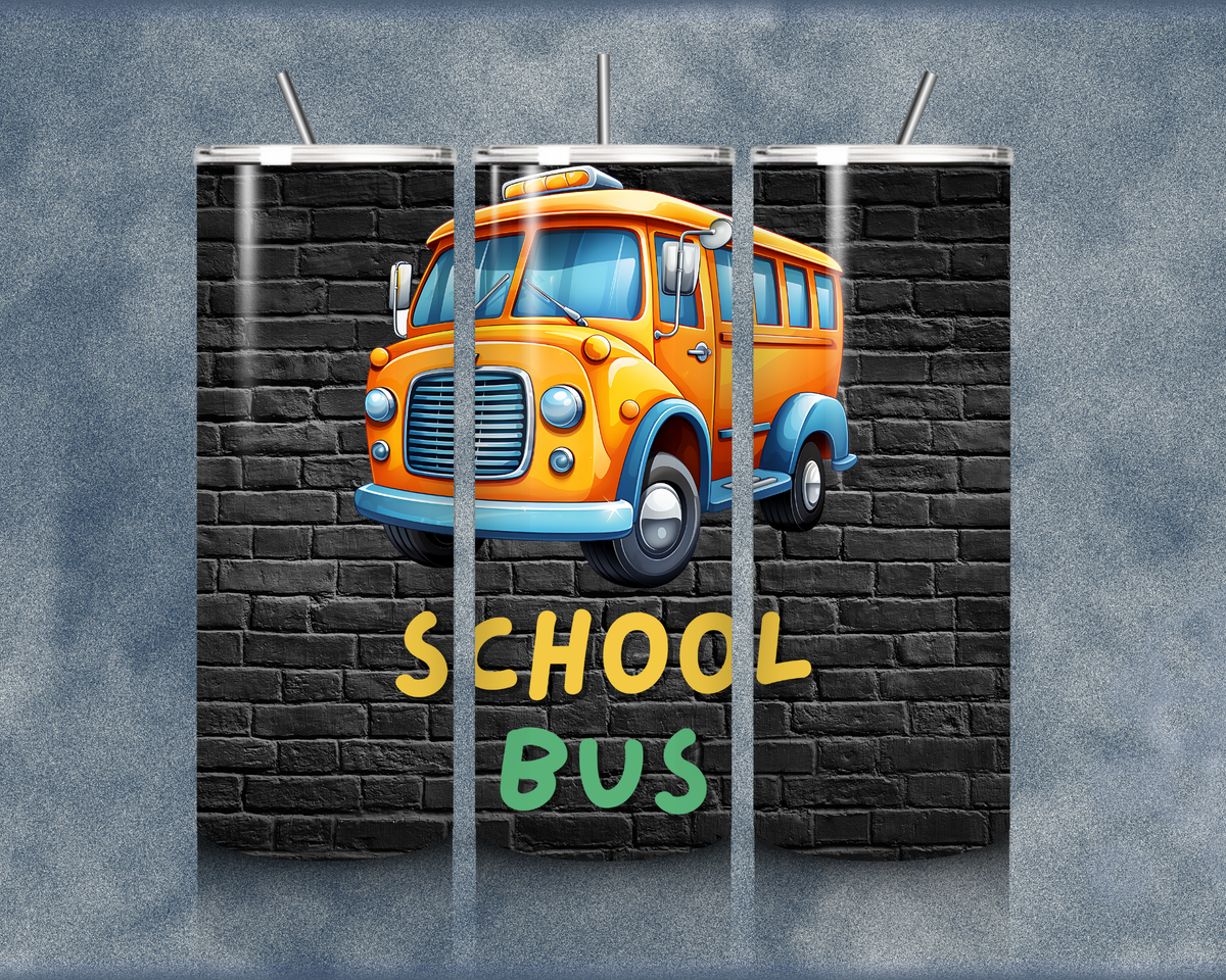 School Bus 20oz Sublimation Tumblers