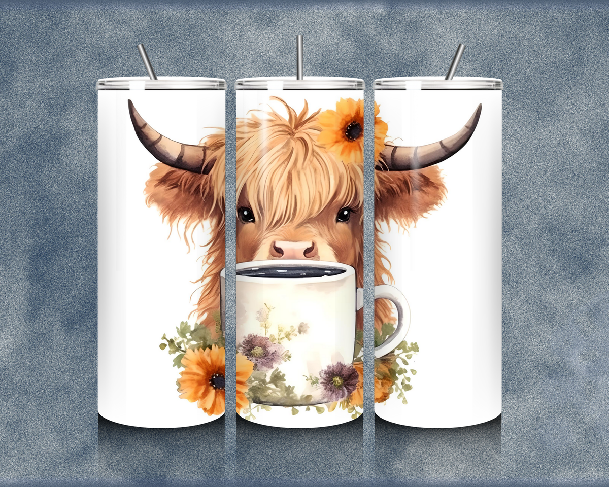 Highland Cow 20oz Sublimation Tumblers