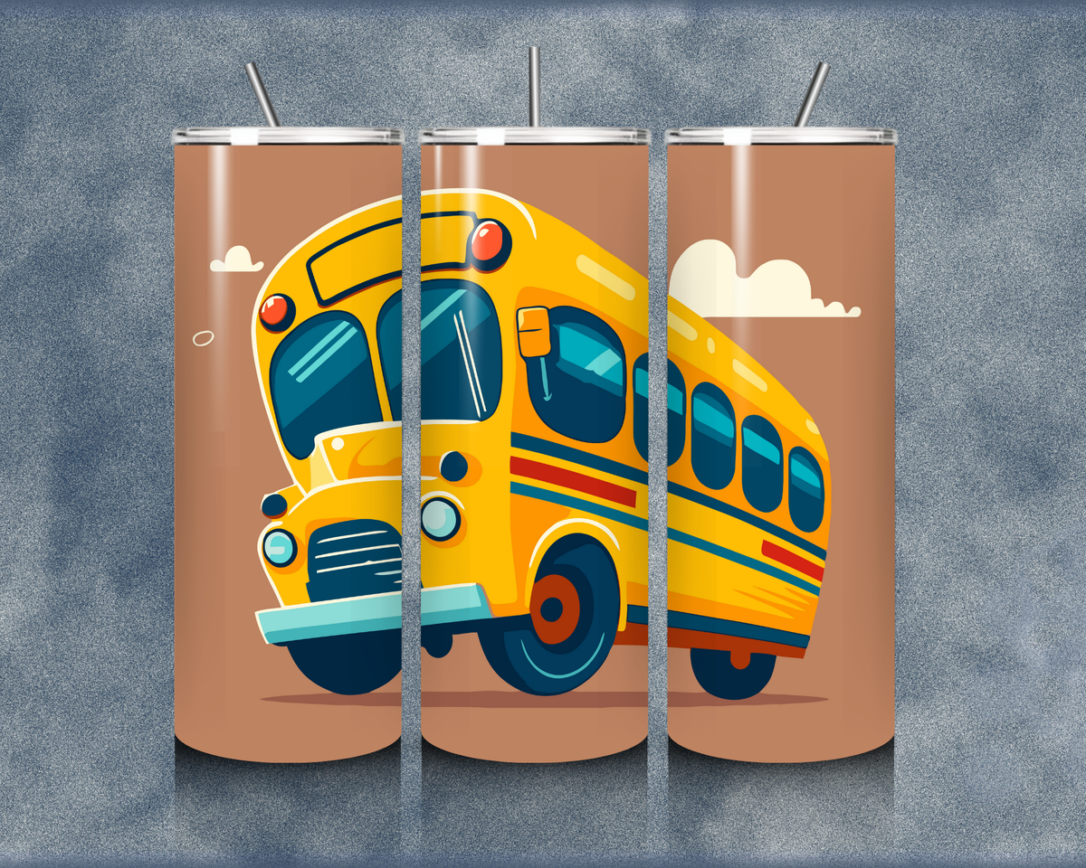 School Bus 20oz Sublimation Tumblers