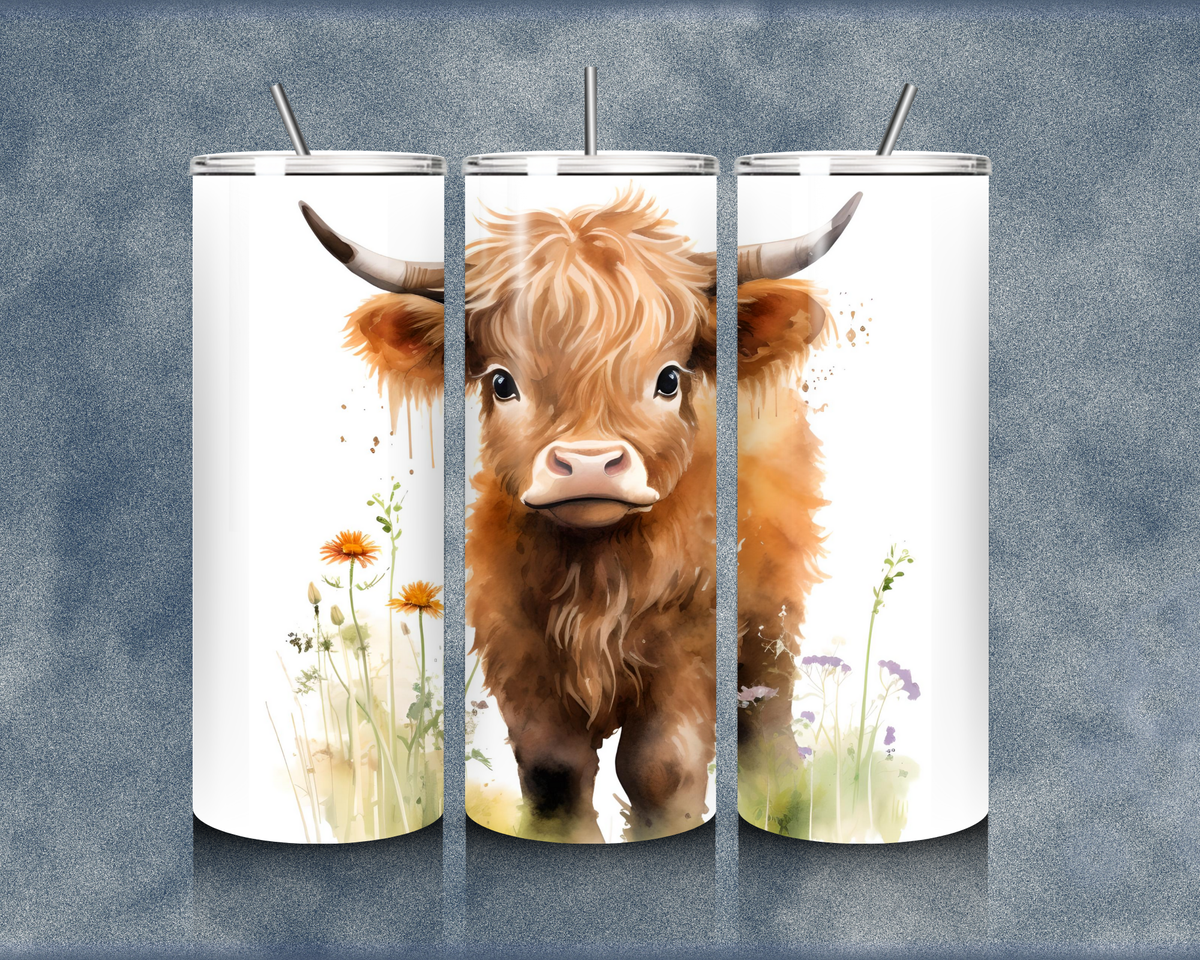 Highland Cow 20oz Sublimation Tumblers