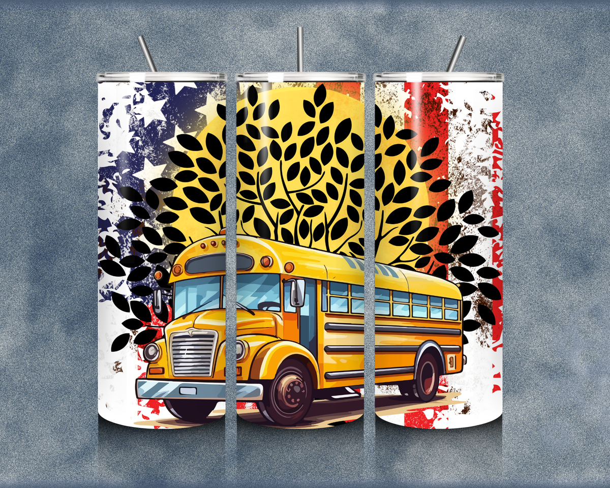 School Bus 20oz Sublimation Tumblers