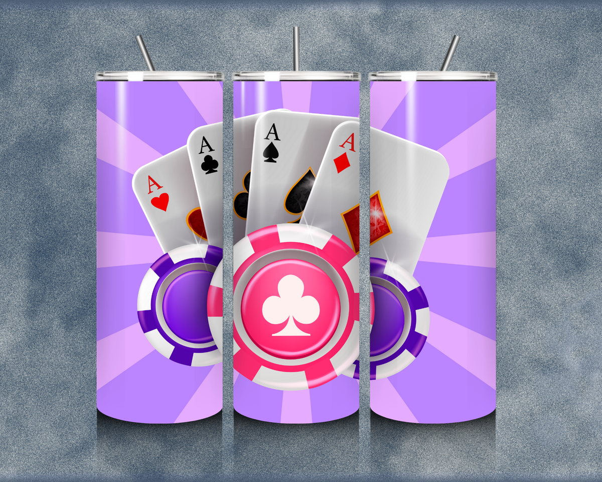 Playing Cards 20oz Sublimation Tumblers