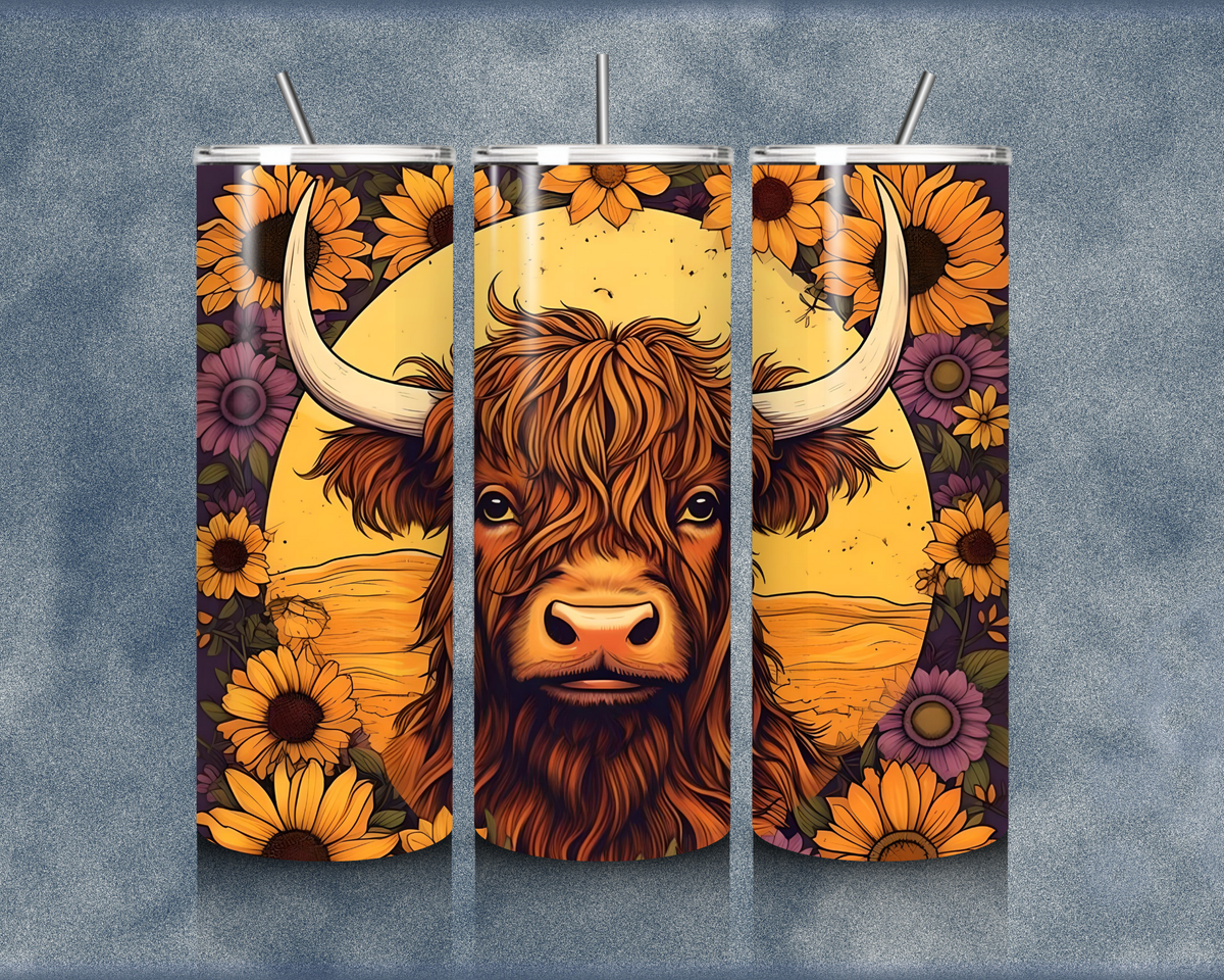 Highland Cow 20oz Sublimation Tumblers