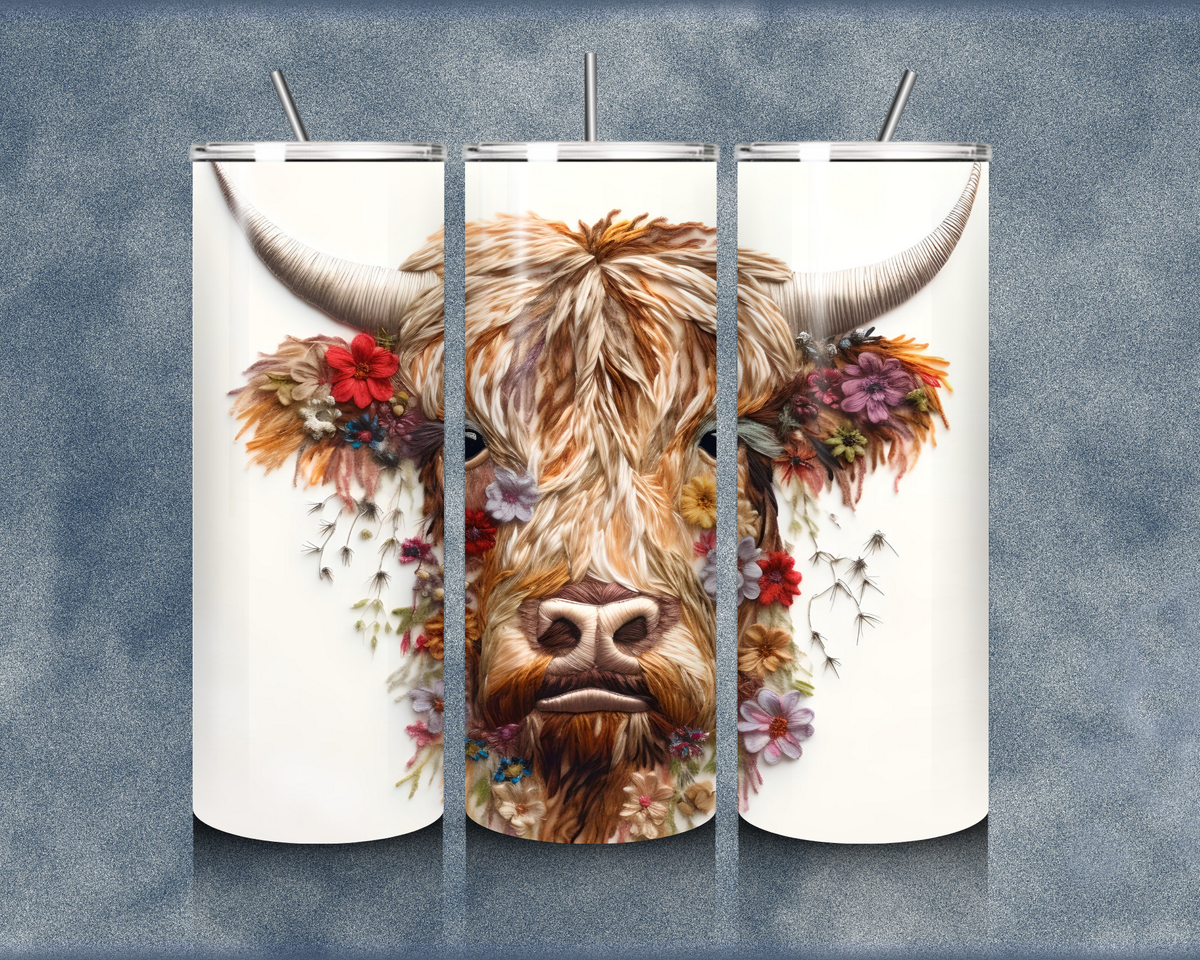 Highland Cow 20oz Sublimation Tumblers