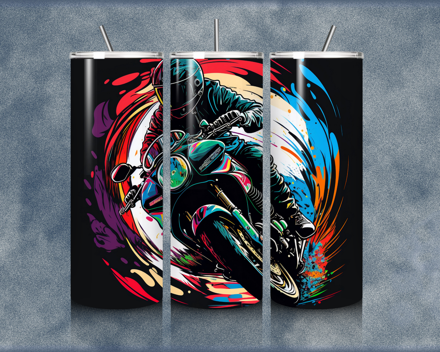 Motorcycle 20oz Sublimation Tumblers