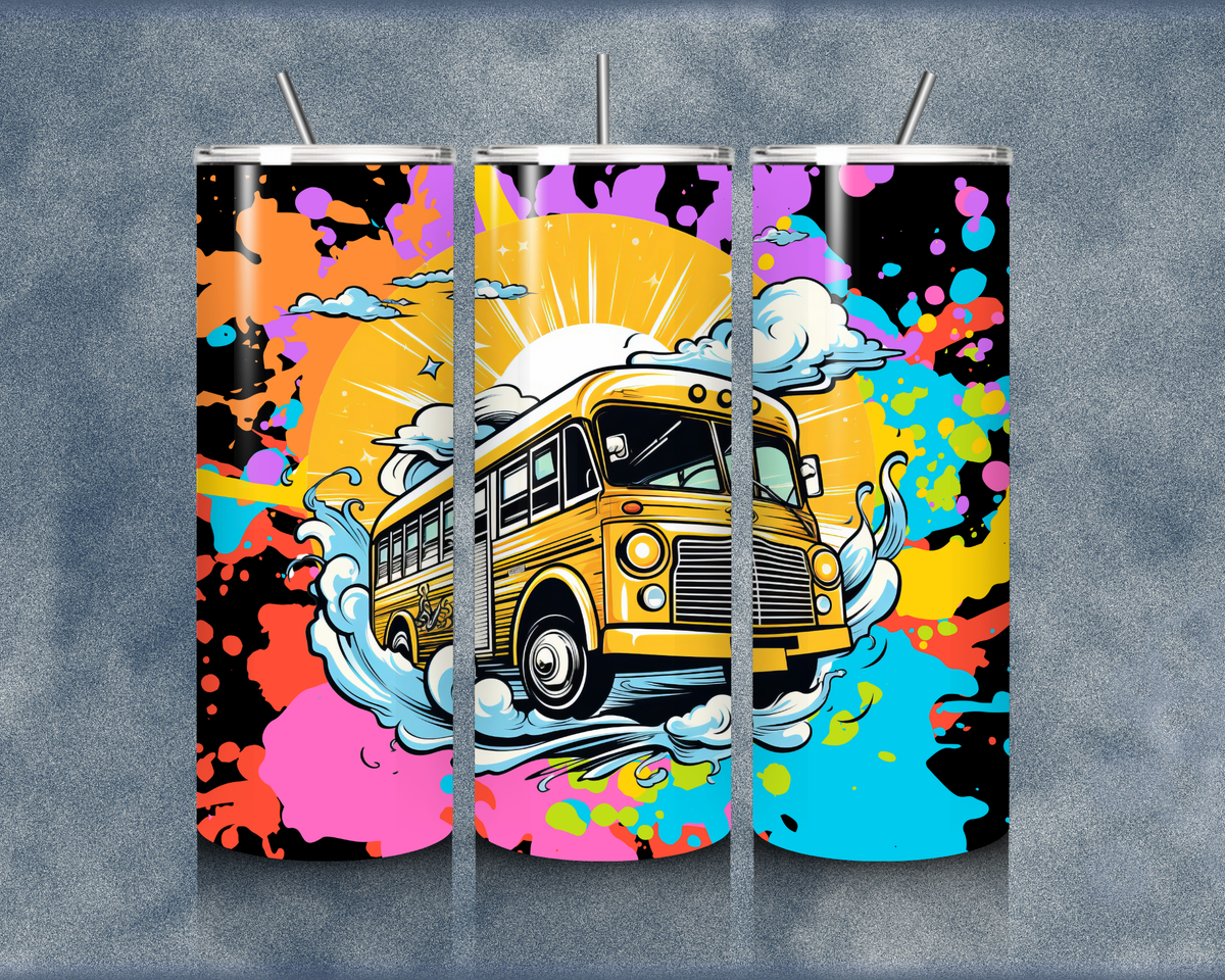 School Bus 20oz Sublimation Tumblers