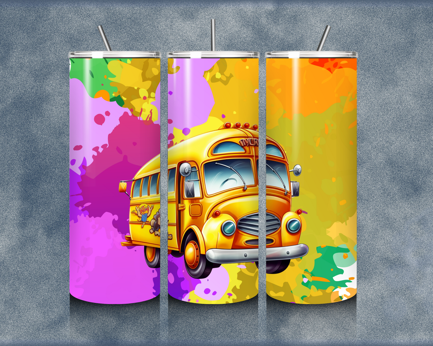 School Bus 20oz Sublimation Tumblers