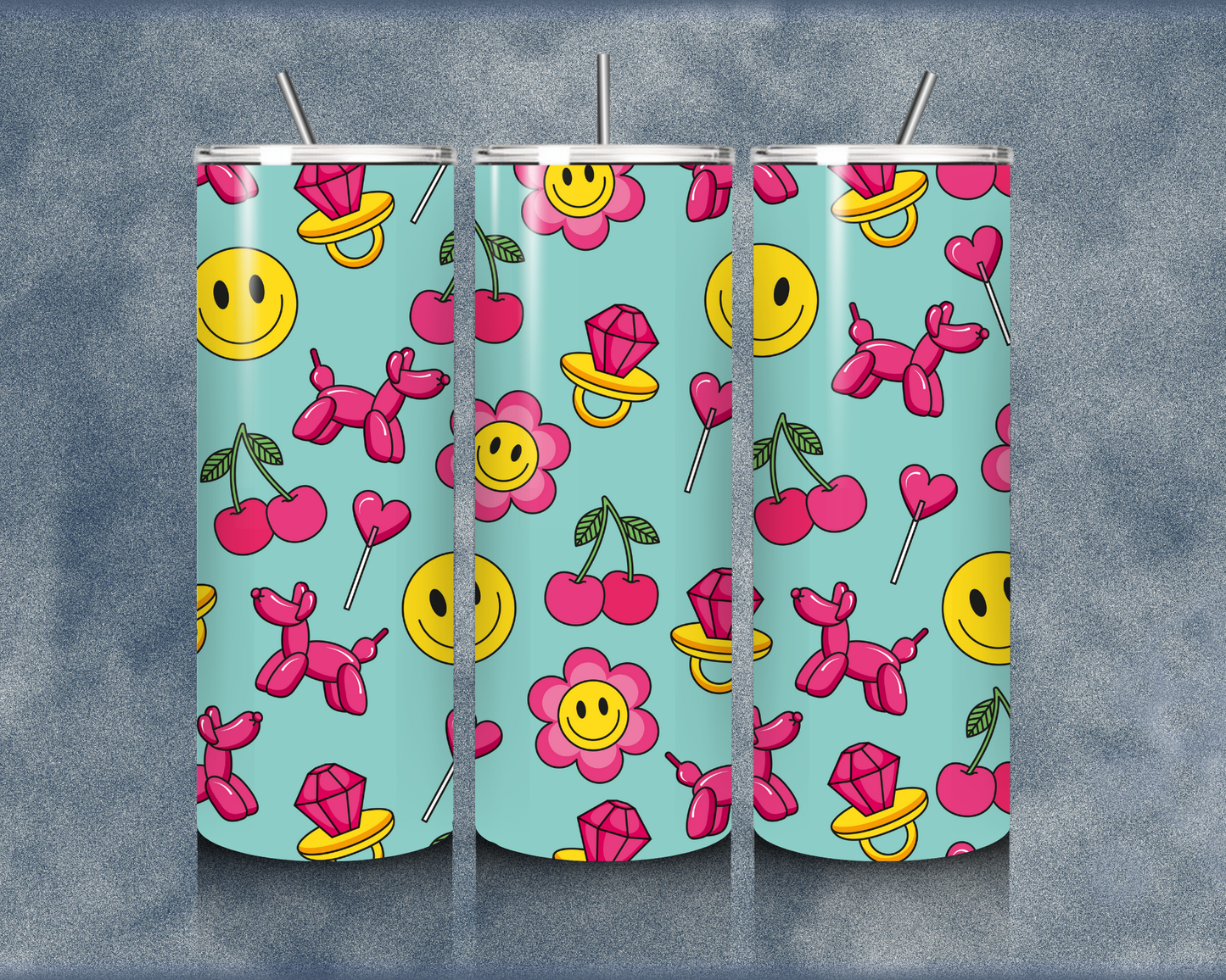 Retro Smiley 20oz Sublimation Tumbler