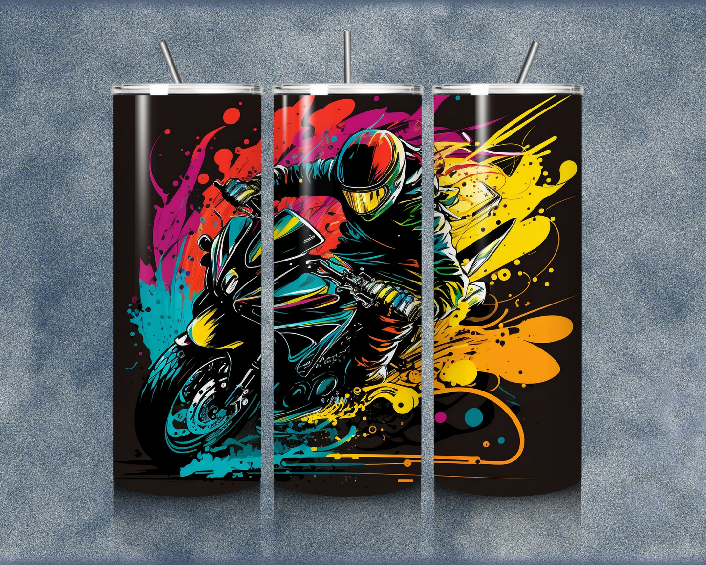 Motorcycle 20oz Sublimation Tumblers