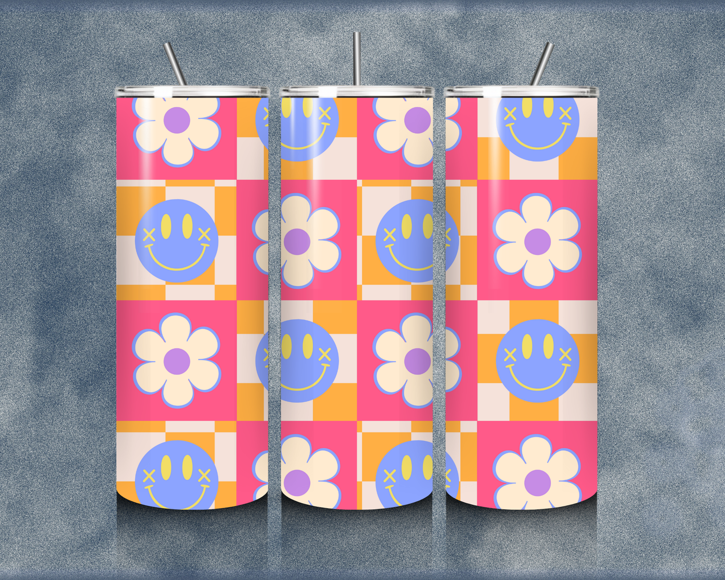 Retro Smiley 20oz Sublimation Tumbler