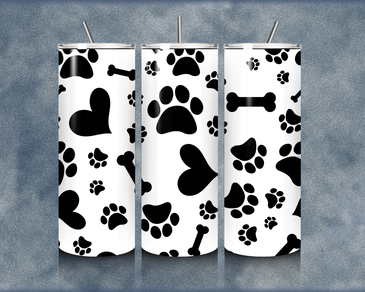 Paw Print 20oz Sublimation Tumbler