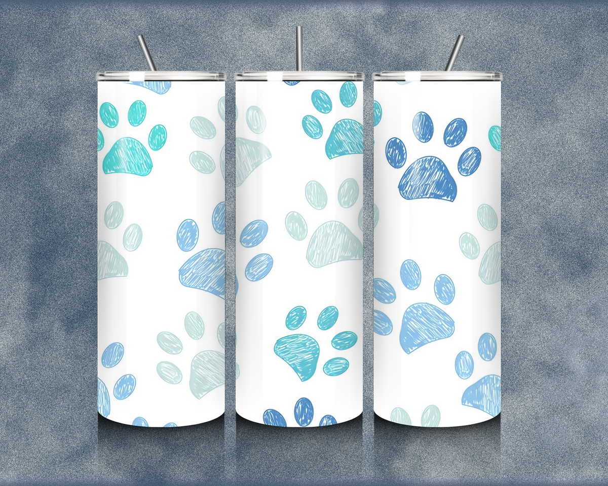 Paw Print 20oz Sublimation Tumbler