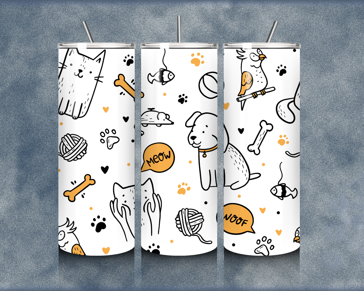 Paw Print 20oz Sublimation Tumbler