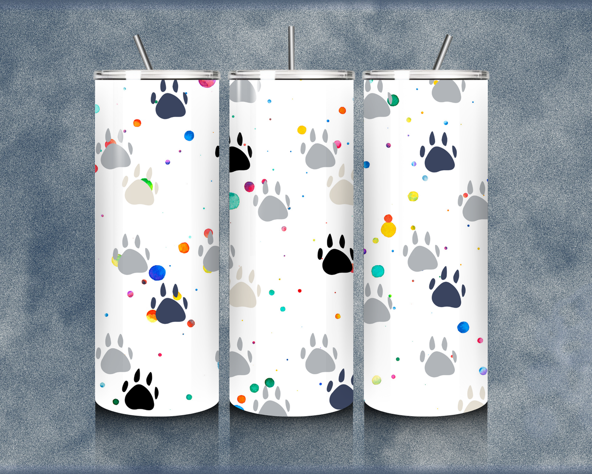 Paw Print 20oz Sublimation Tumbler