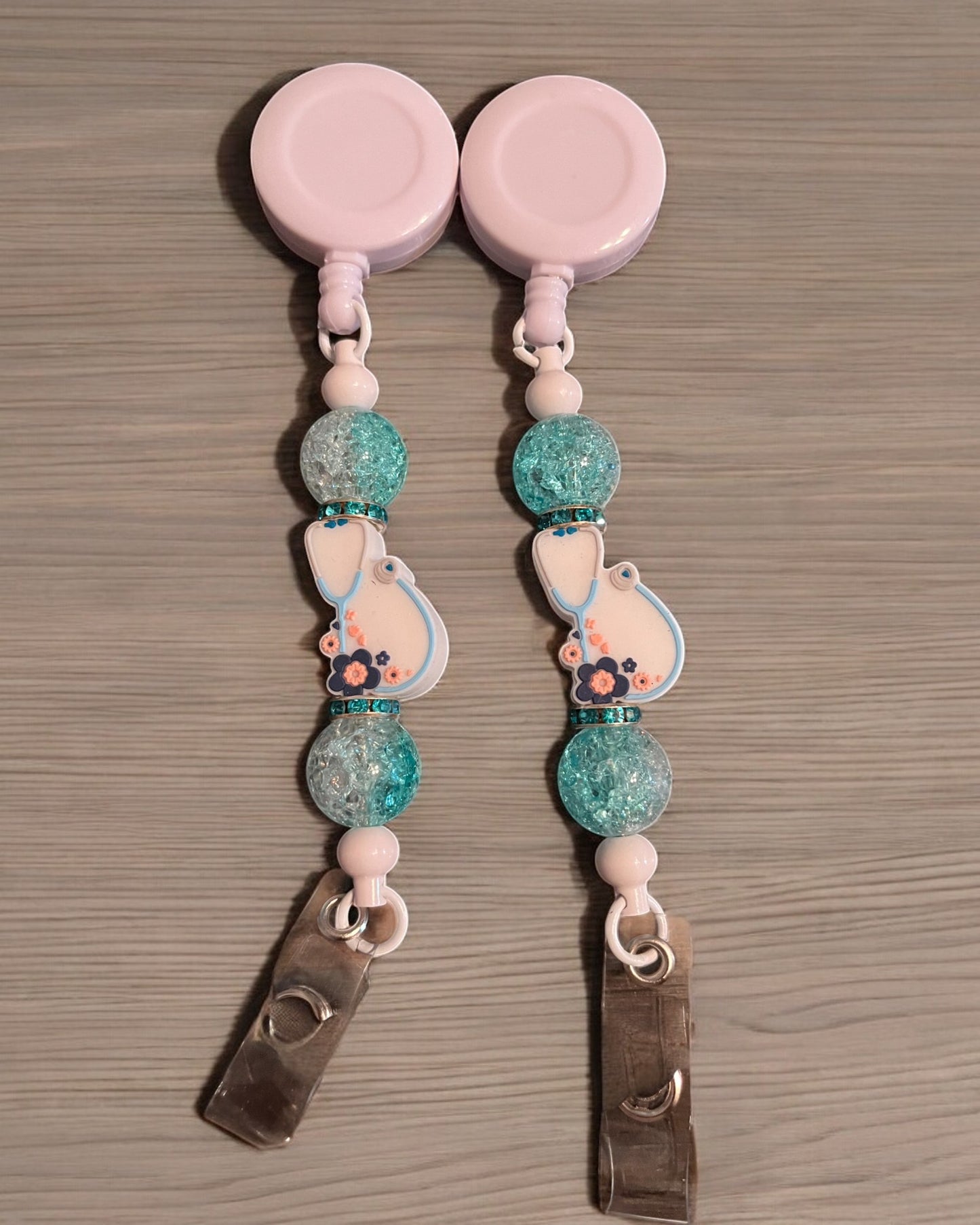 Flower Stethoscope Badge Reel