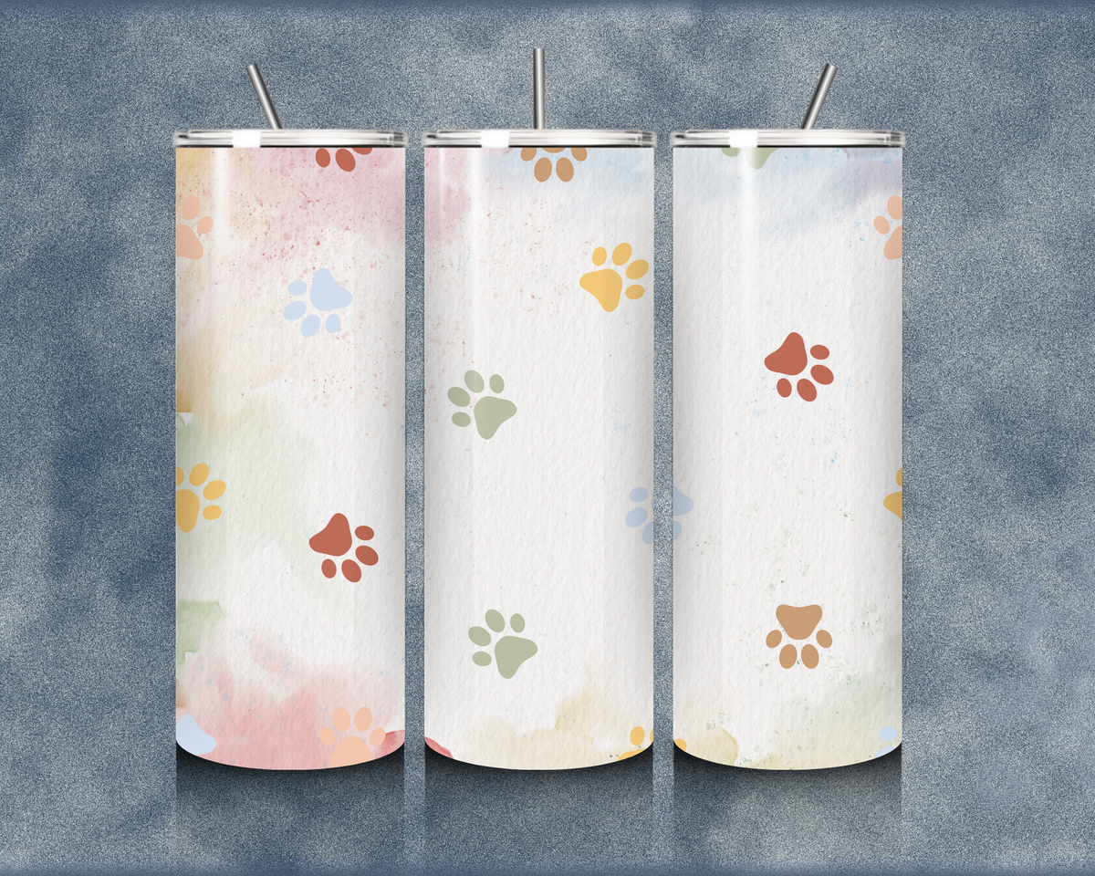 Paw Print 20oz Sublimation Tumbler
