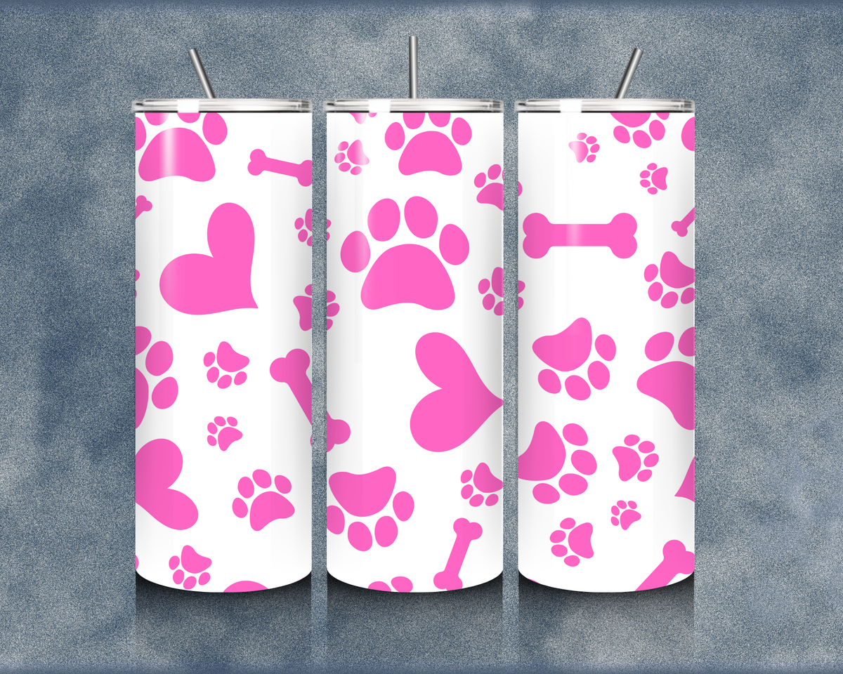 Paw Print 20oz Sublimation Tumbler