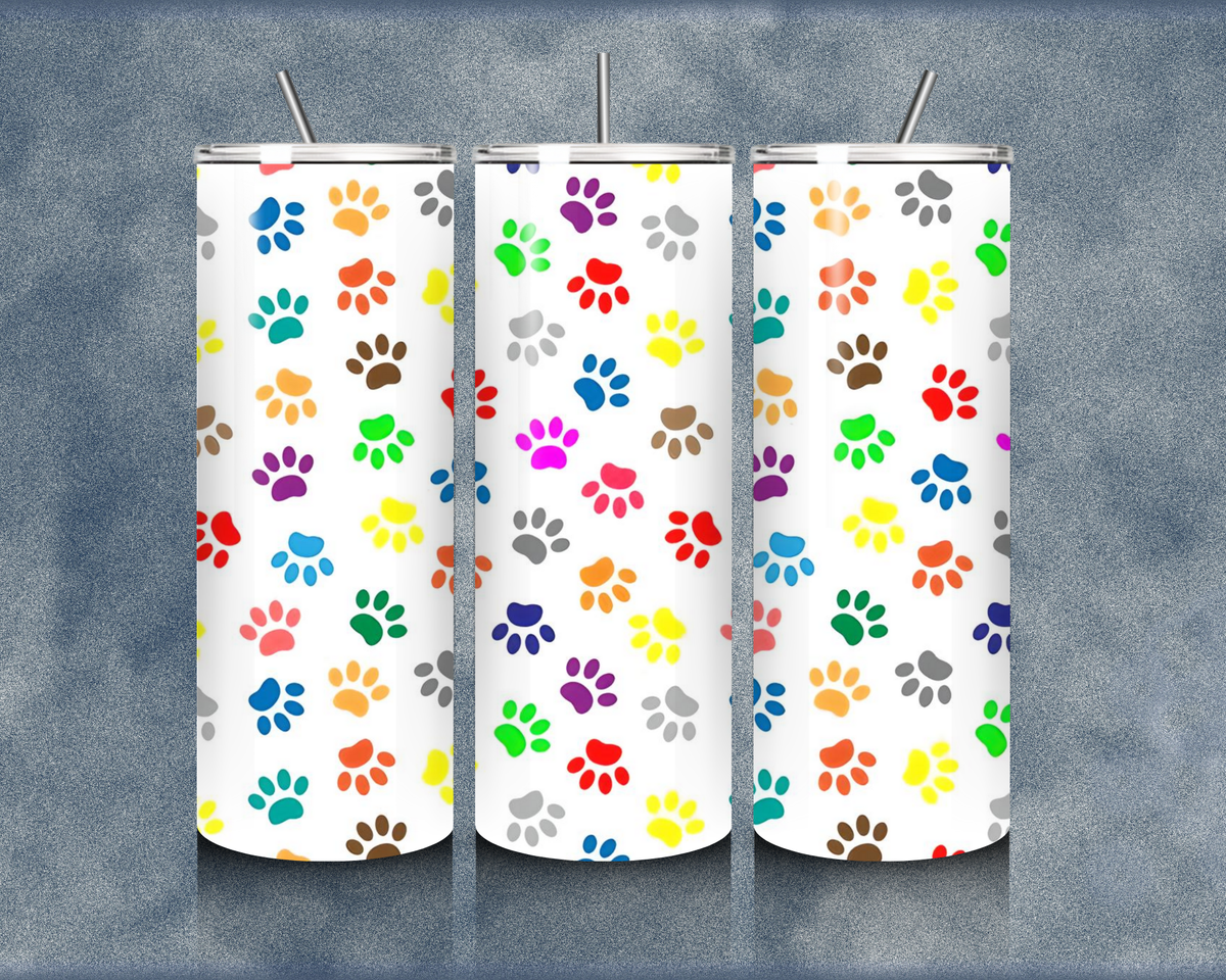 Paw Print 20oz Sublimation Tumbler