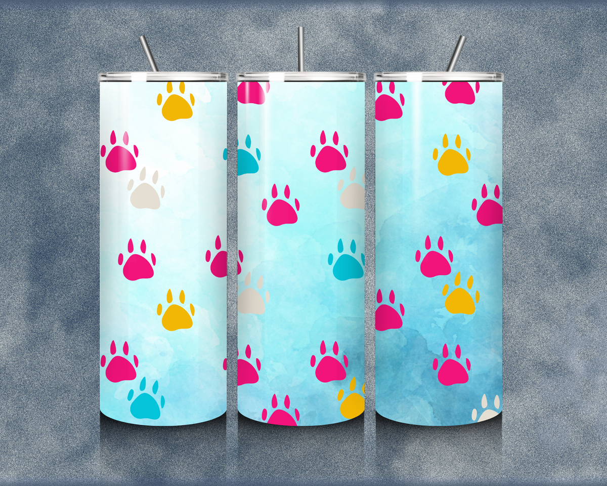 Paw Print 20oz Sublimation Tumbler