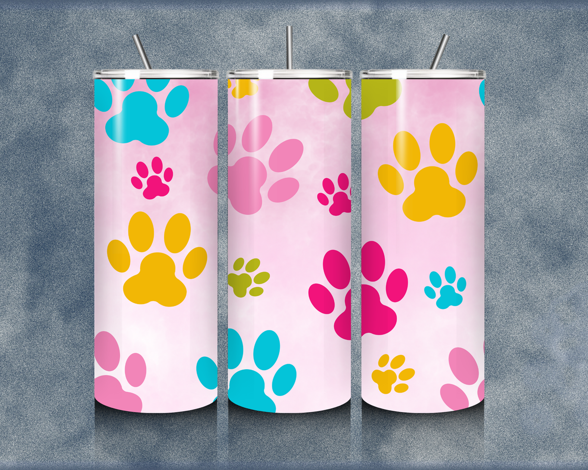 Paw Print 20oz Sublimation Tumbler