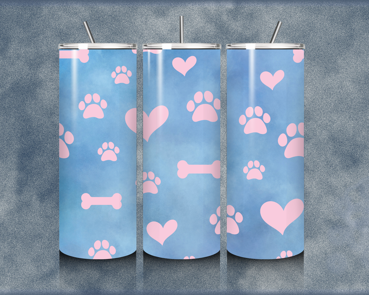 Paw Print 20oz Sublimation Tumbler