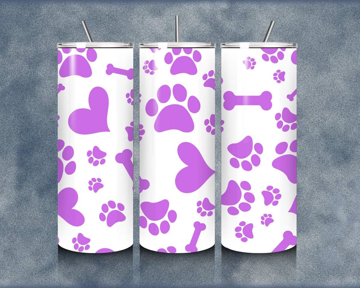 Paw Print 20oz Sublimation Tumbler