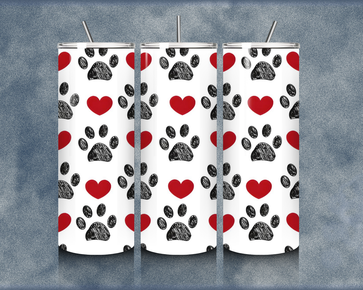 Paw Print 20oz Sublimation Tumbler