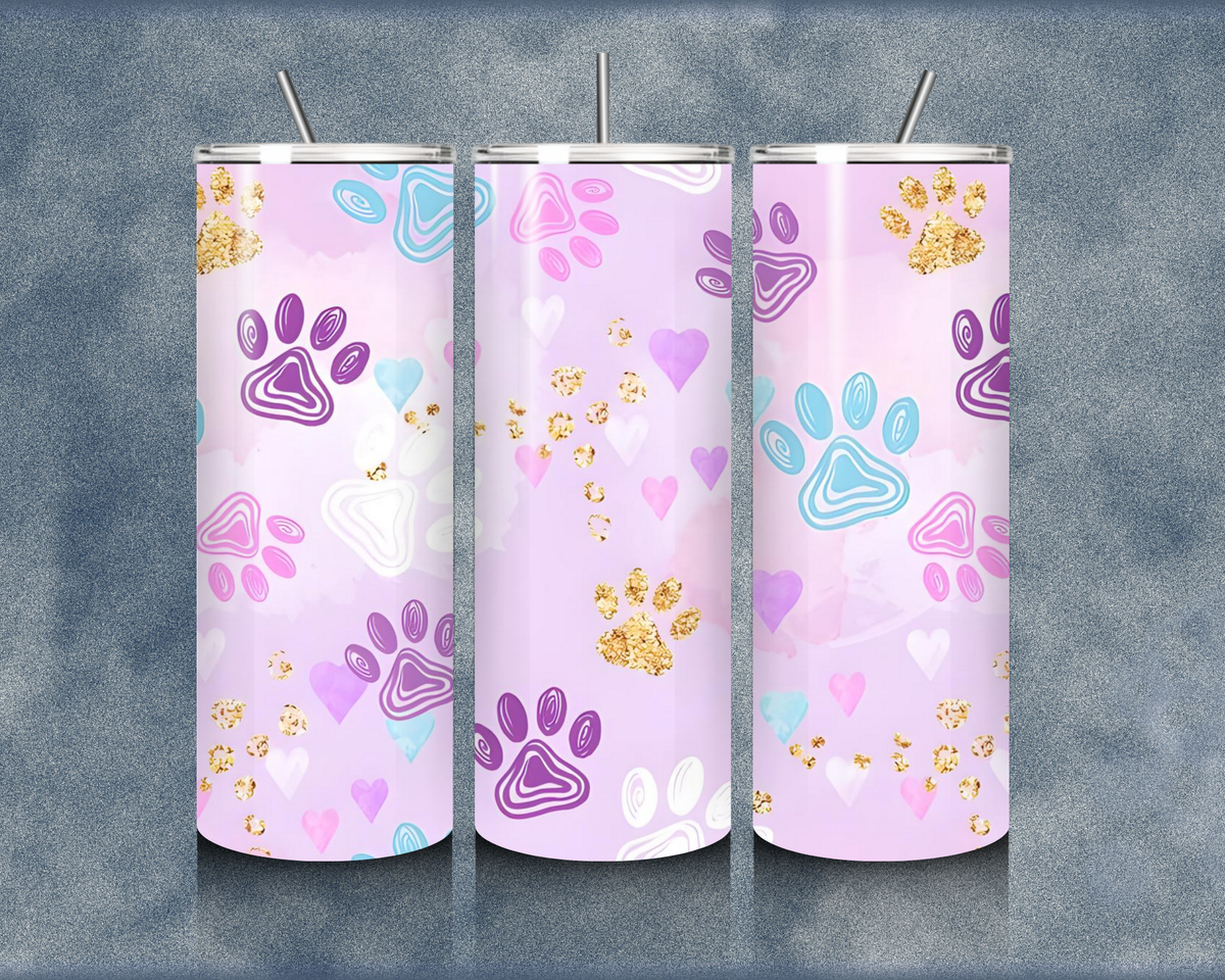 Paw Print 20oz Sublimation Tumbler