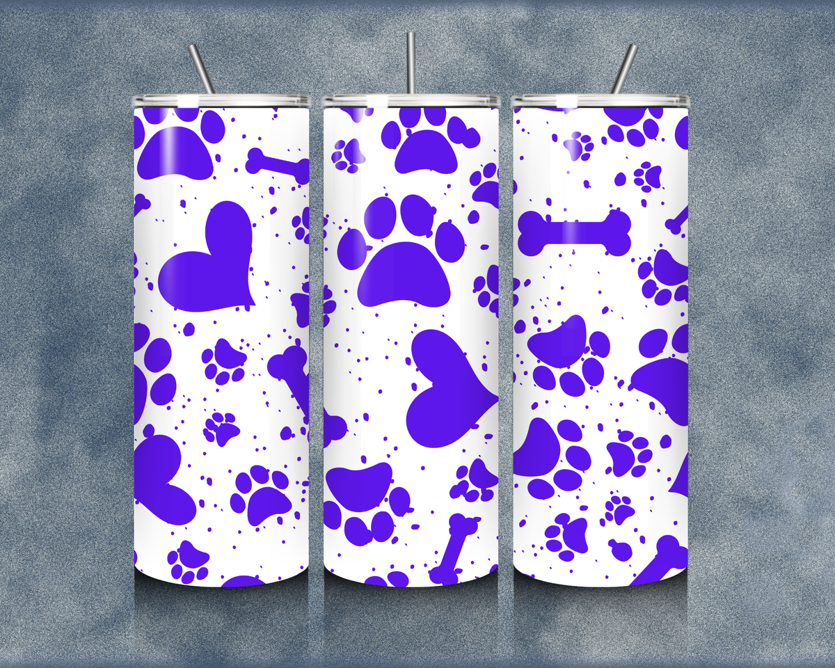 Paw Print 20oz Sublimation Tumbler