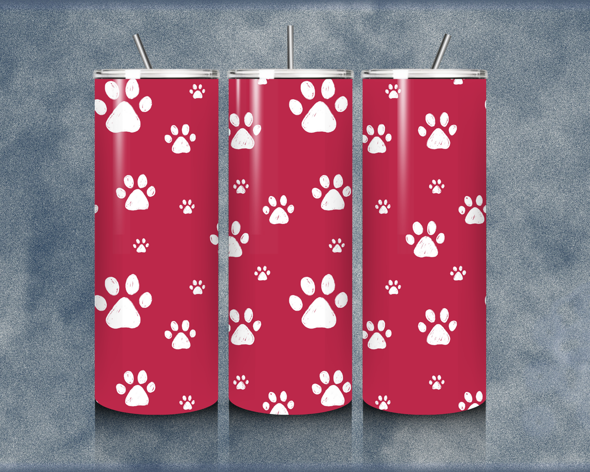 Paw Print 20oz Sublimation Tumbler