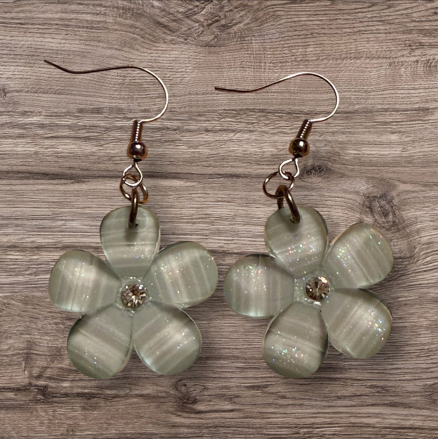 Glittery Hawaiian Flower Earring