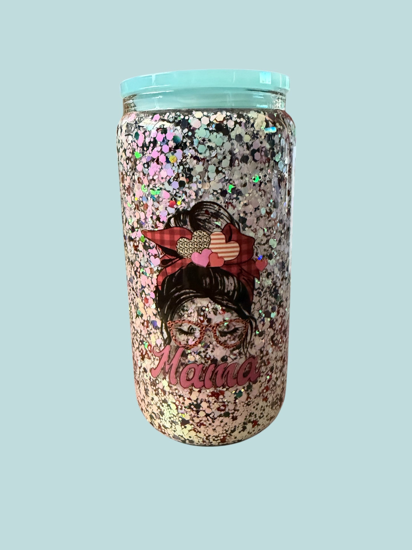 16oz Glass Snow Globe Tumbler