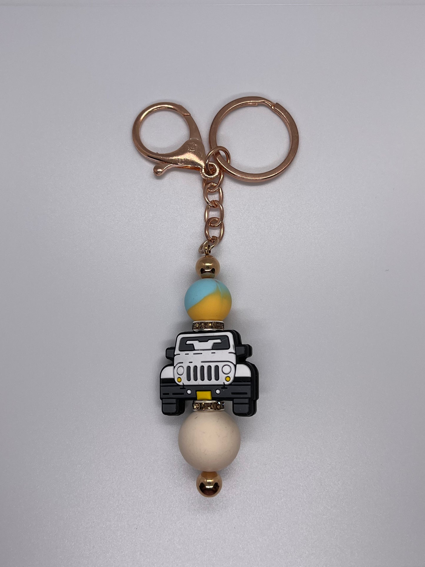 Beaded Bar Keychain